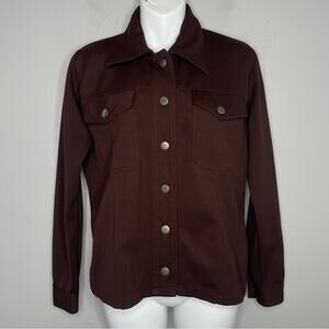 FREE PEOPLE Vintage Brown Jacket Womens Small Neutral Indie Sleaze Grunge Goblin